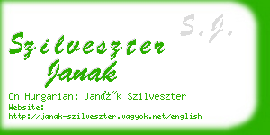 szilveszter janak business card